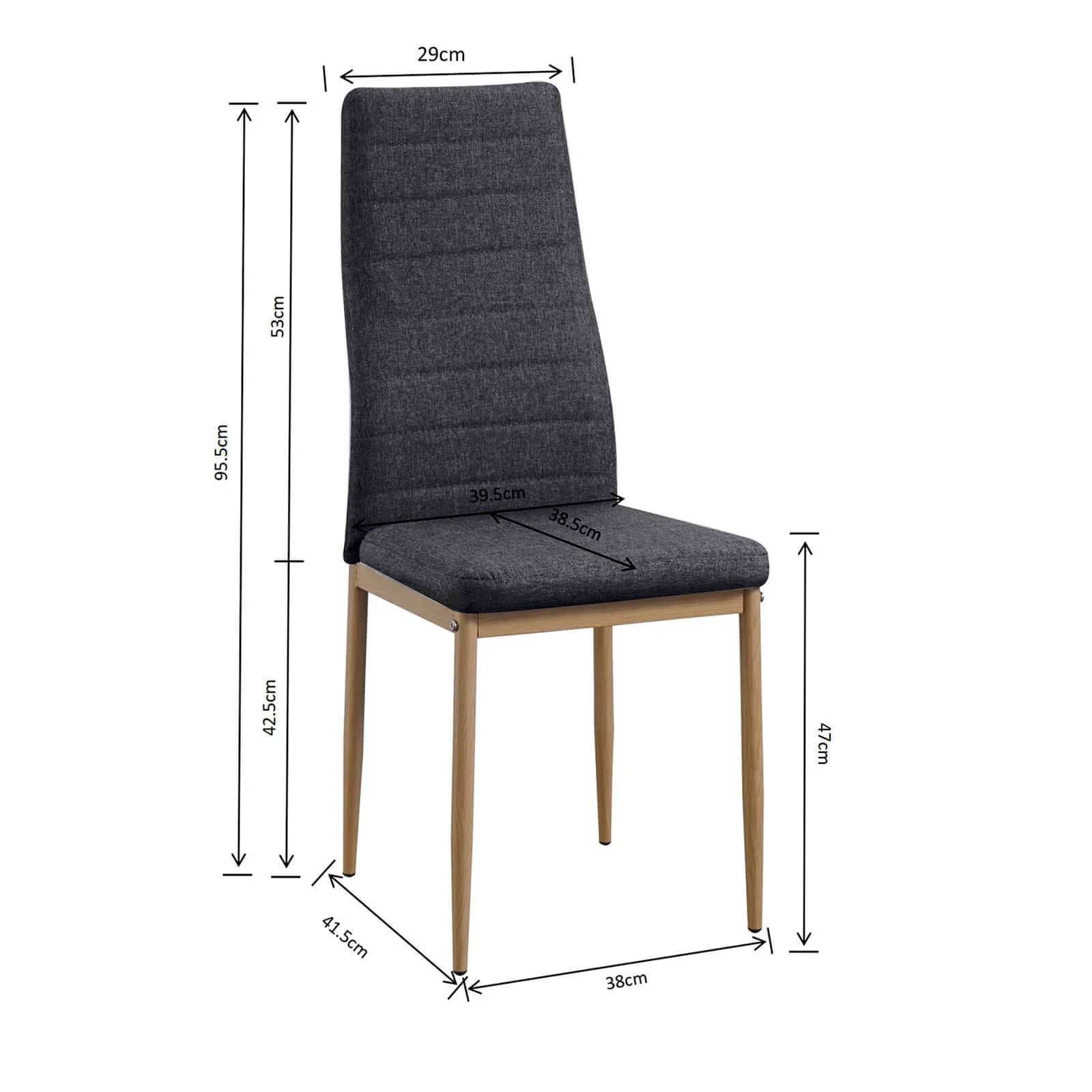 Chaise Carla : Style intemporel en tissu - Image 19