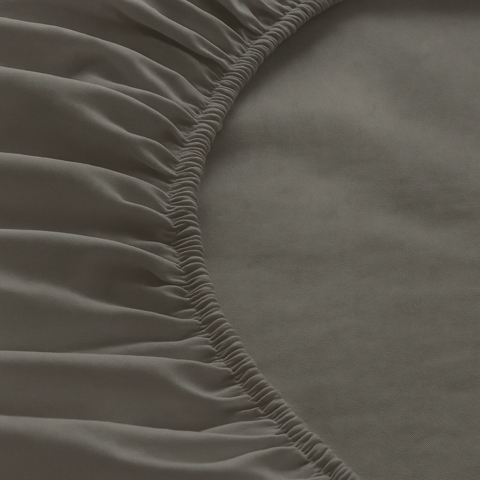 Drap housse élastique, respirant, gris foncé - Collection Unie - Image 3