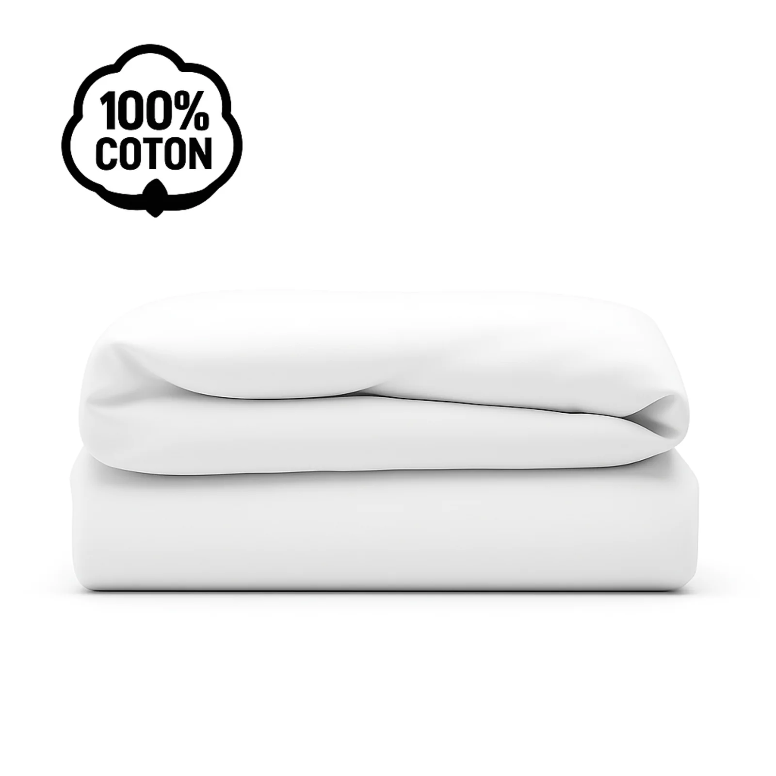 Housse de couette coton blanc, haut de gamme, confort naturel - Collection Coton - Image 6