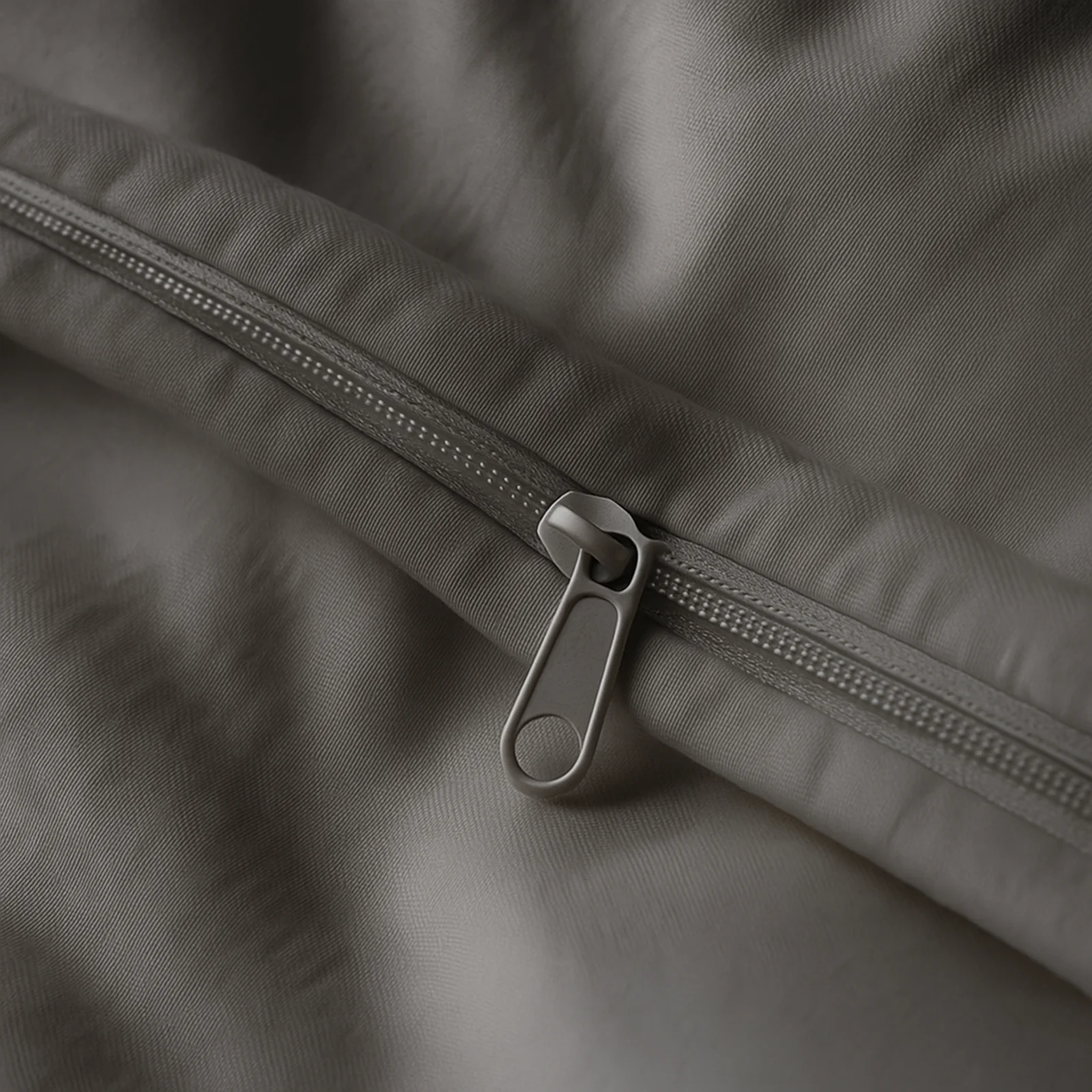 Housse de couette gris foncé, douce, respirante - Collection Unie - Image 3