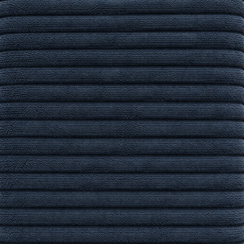 Housse structure lit fixe velours côtelé bleu - Image 4