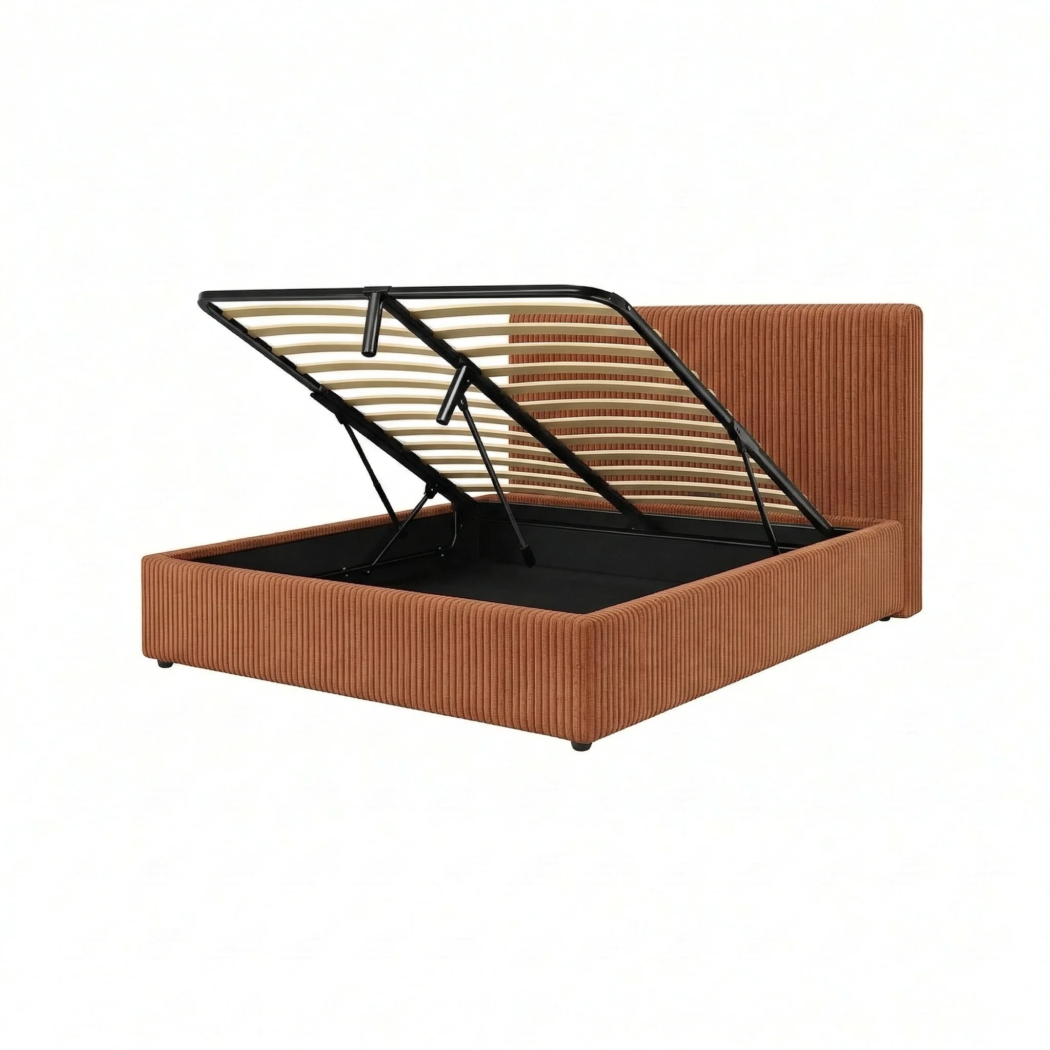 Lit coffre électrique avec tête de lit, velours côtelé, télécommande - Collection Futura design - Image 15