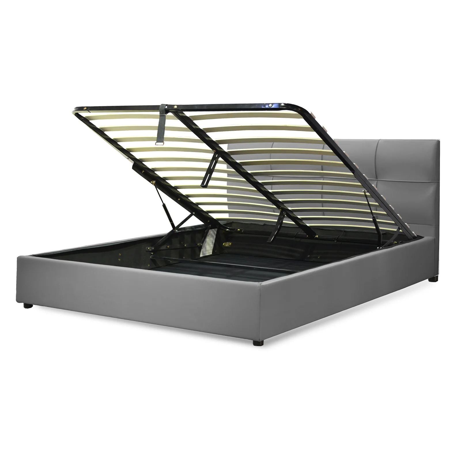 Lit coffre VariLuxe innovant - Tête de lit interchangeable : Simili cuir et grand coffre - Image 19