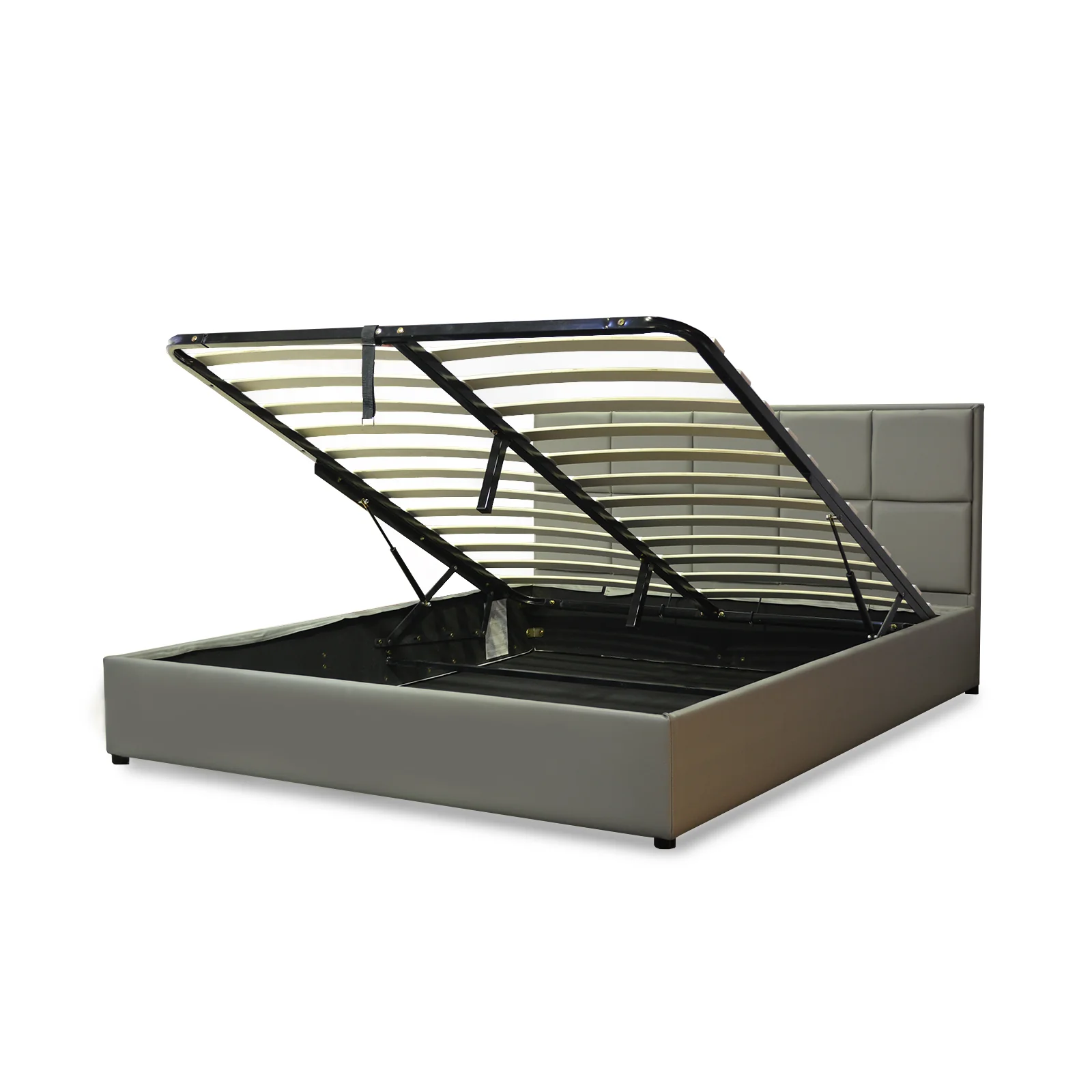 Lit coffre VariLuxe innovant - Tête de lit interchangeable : Simili cuir et grand coffre - Image 65
