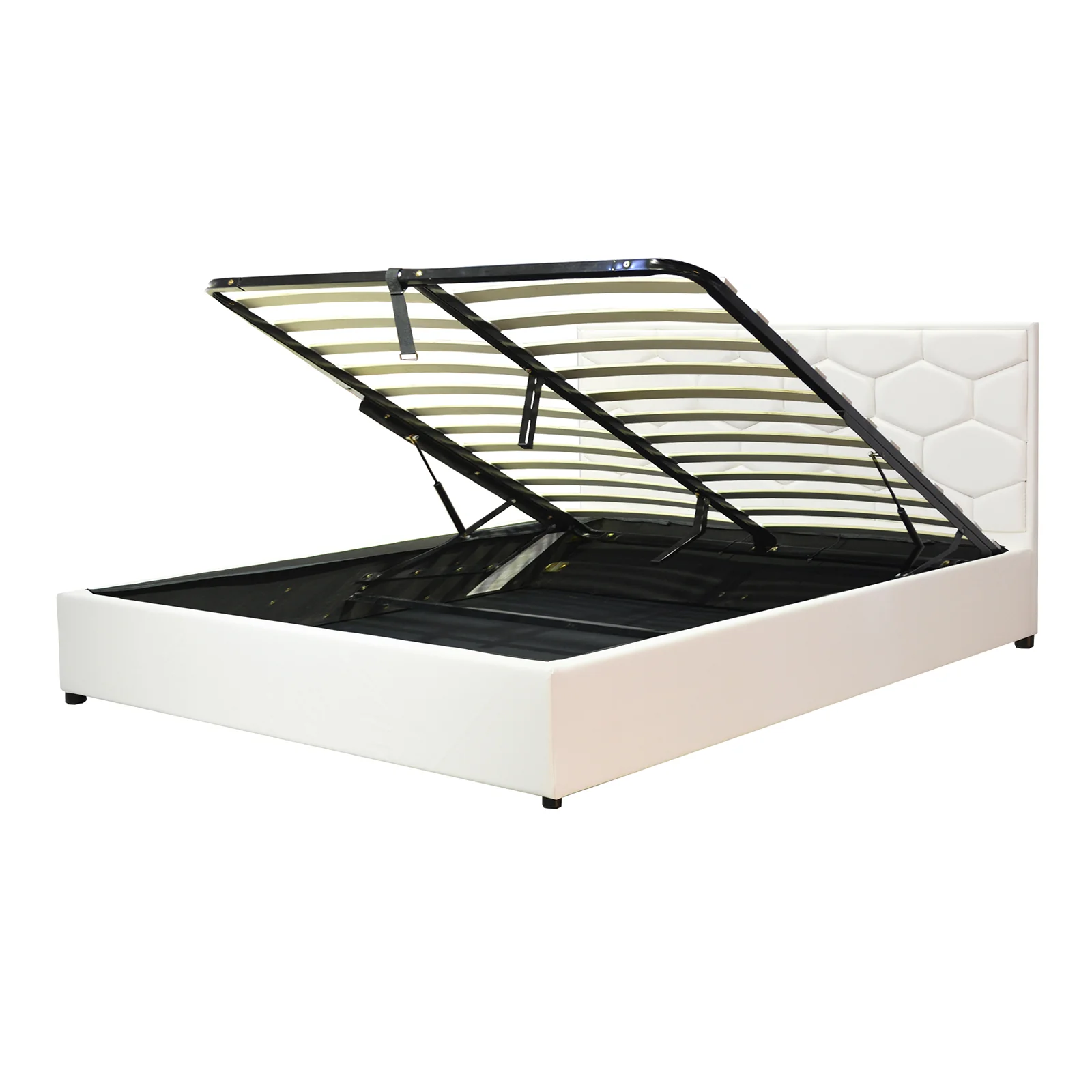 Lit coffre VariLuxe innovant - Tête de lit interchangeable : Simili cuir et grand coffre - Image 7