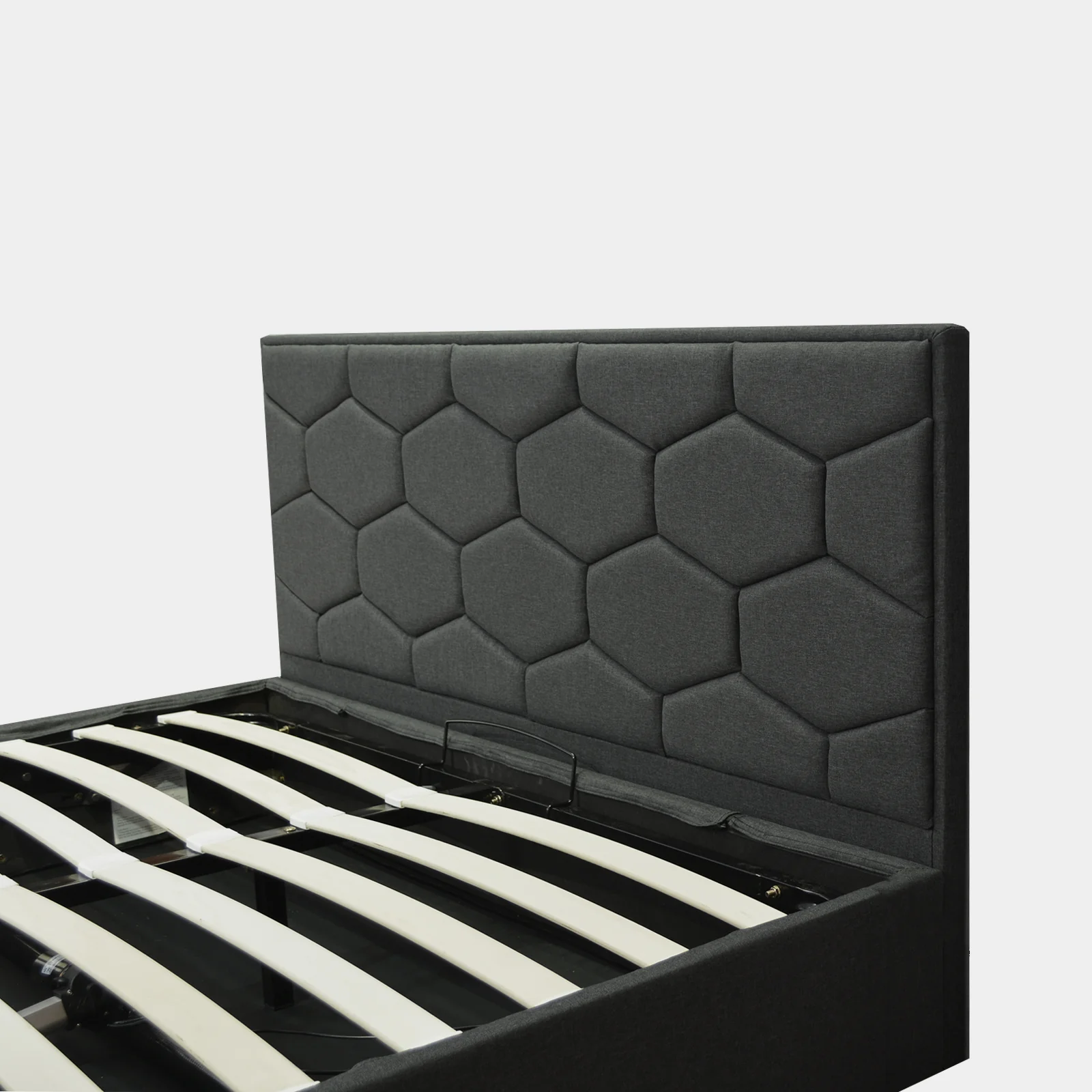 Lit coffre VariLuxe innovant - Tête de lit interchangeable : Tissu et grand coffre - Image 28
