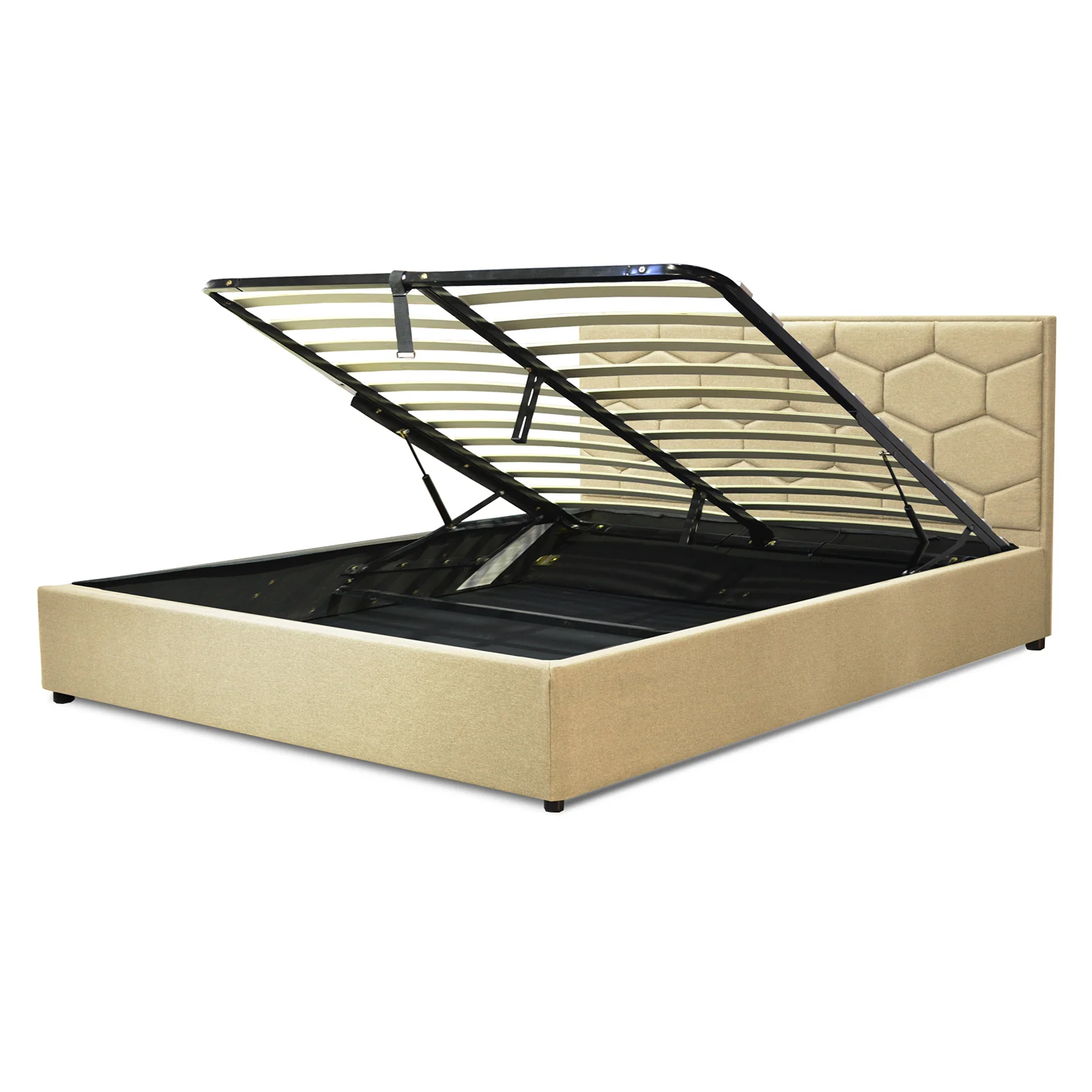 Lit coffre VariLuxe innovant - Tête de lit interchangeable : Tissu et grand coffre - Image 44