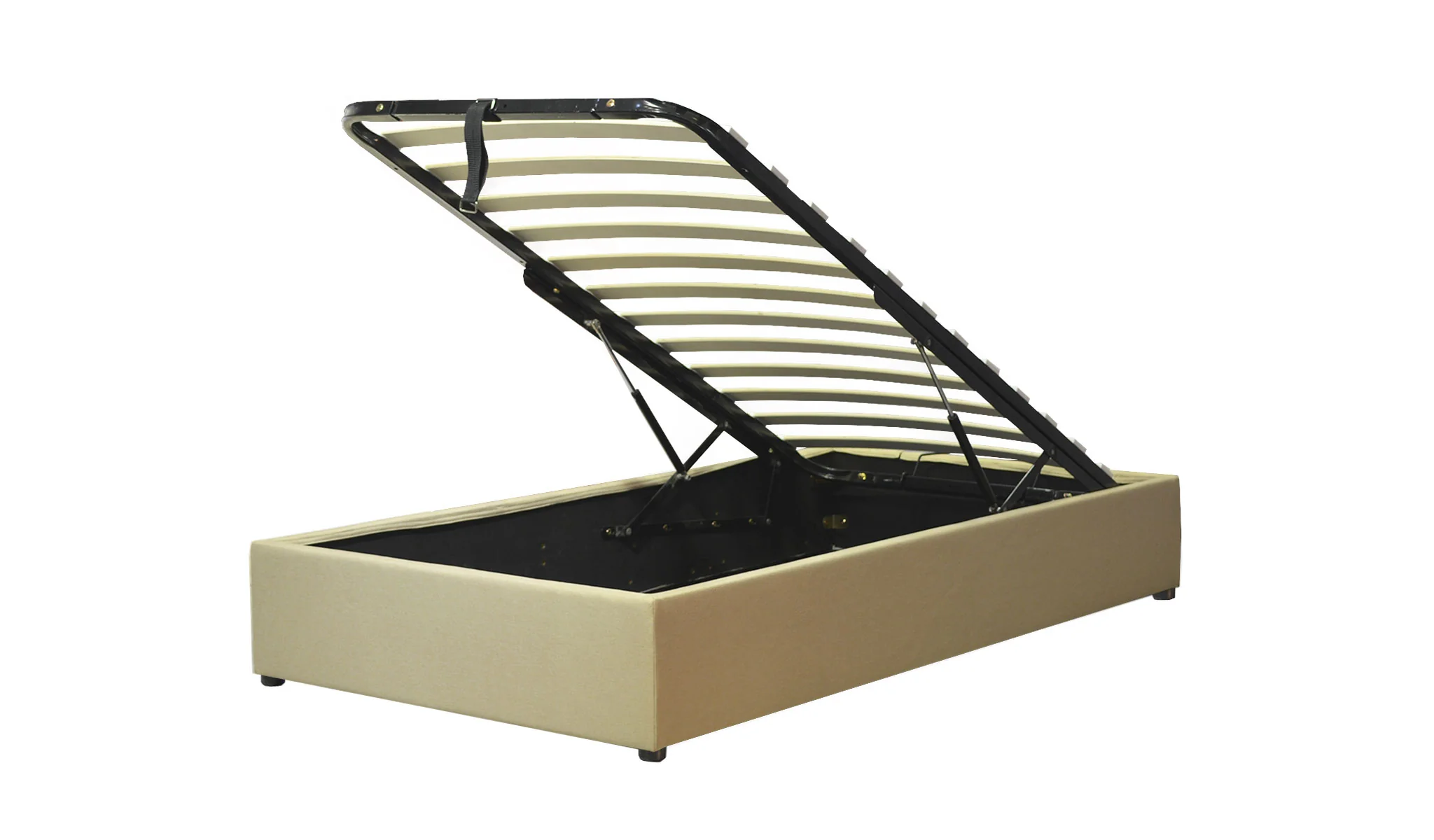 Lit coffre tissu, lattes flexibles, grand espace de stockage - Collection Vegas - Image 12