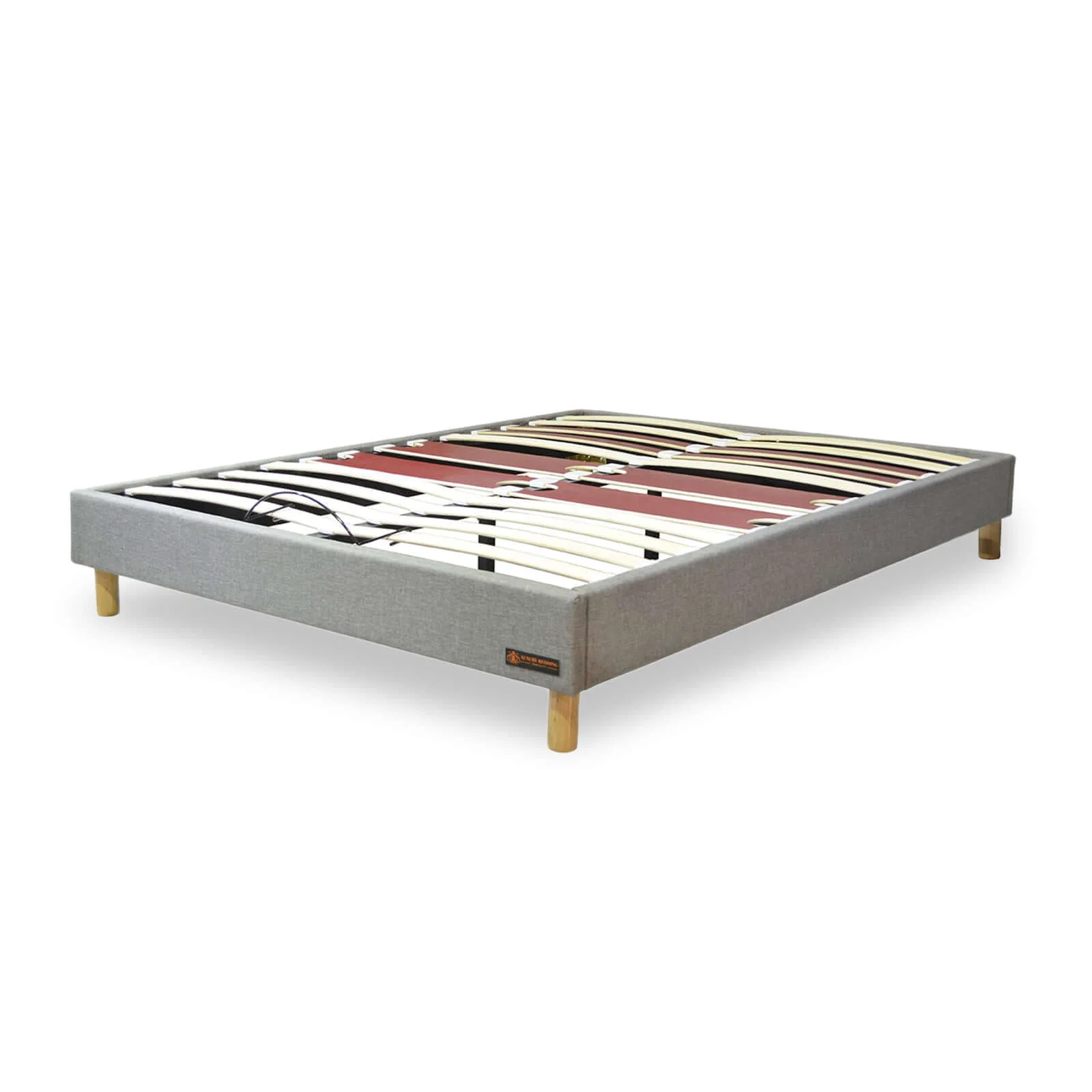 Sommier tissu Eva : Cadre et pieds en bois - sommier à lattes flexibles - Image 5