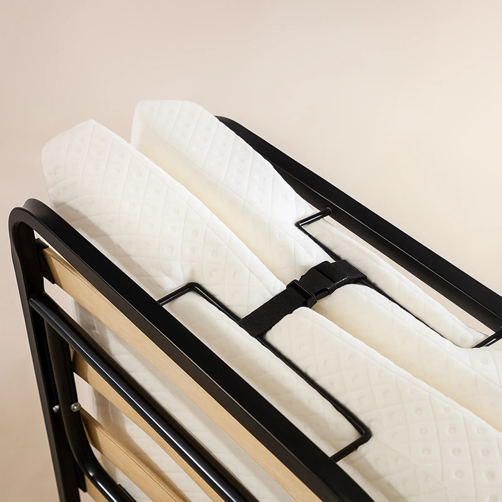 Lit pliant à roulettes avec matelas : lit d’appoint avec sommier à lattes flexibles - Collection Pliable - Image 3