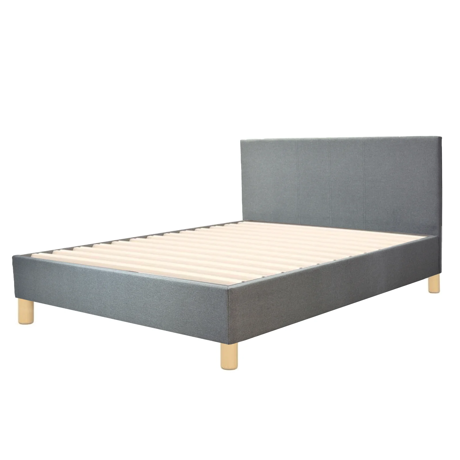 Lit tissu, tête de lit, sommier à lattes bois - Collection Prince - Image 6