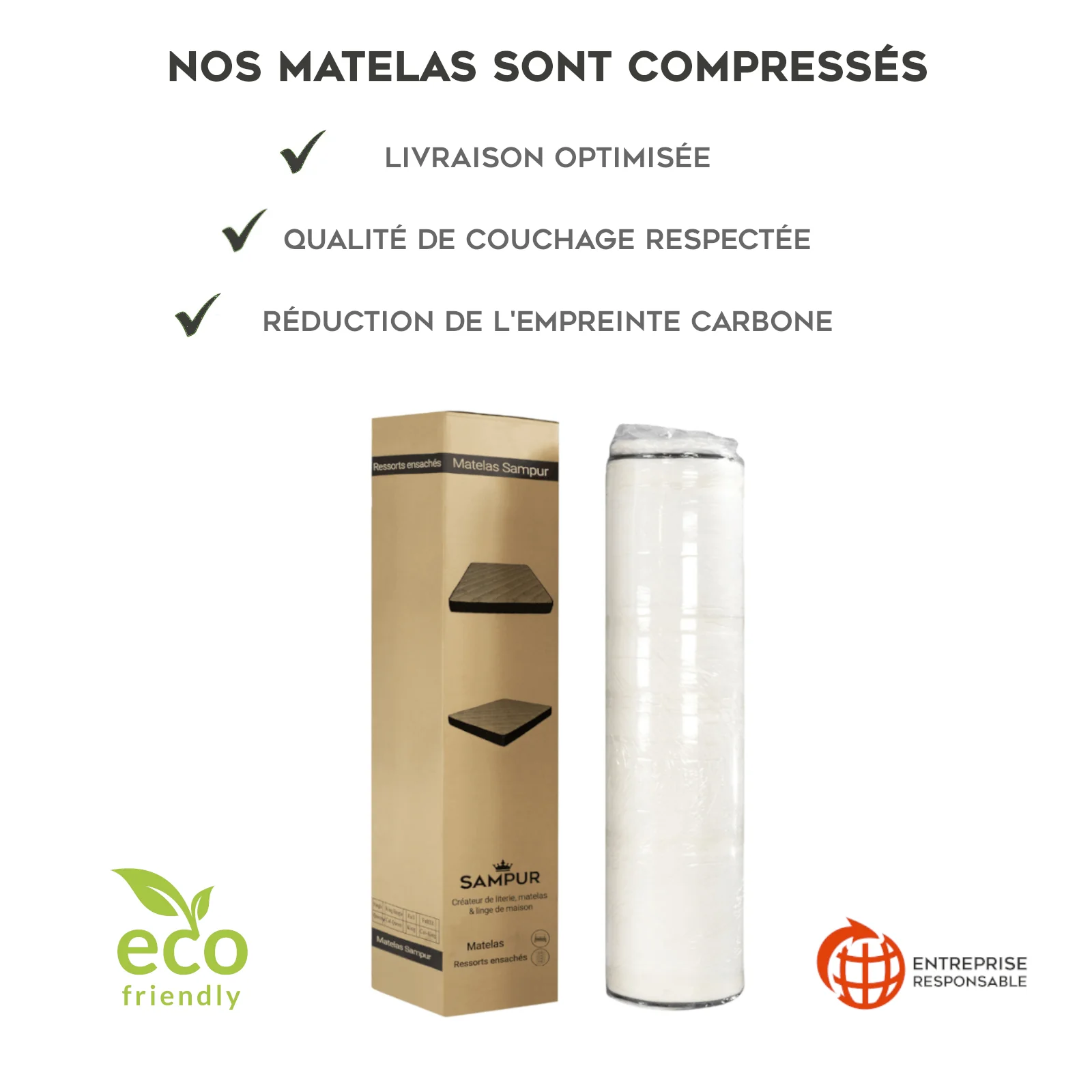 Matelas mémoire de forme, surmatelas intégré - Collection César - Image 8