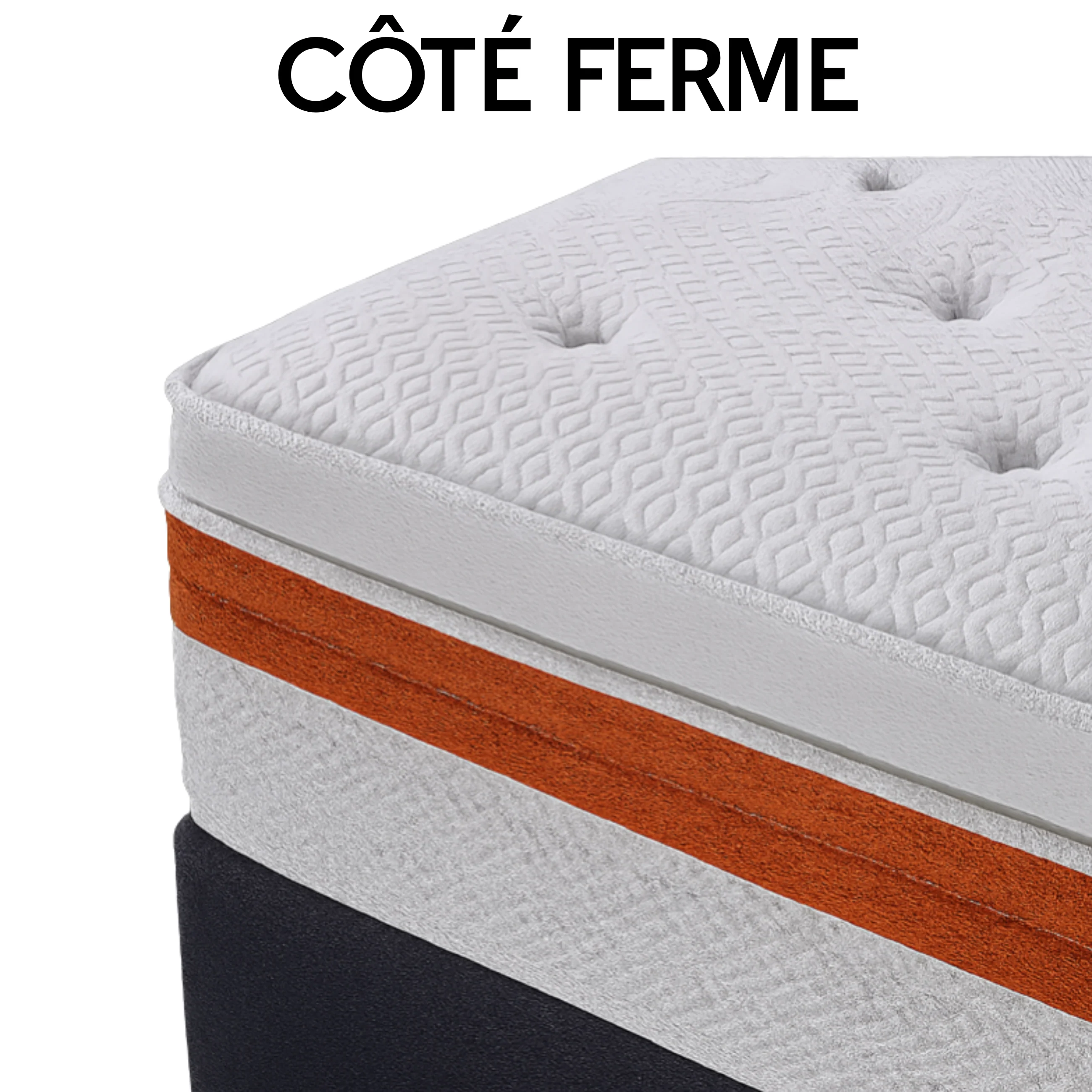 Matelas 2 conforts : Un côté ferme, un côté souple avec mémoire de forme - Image 5