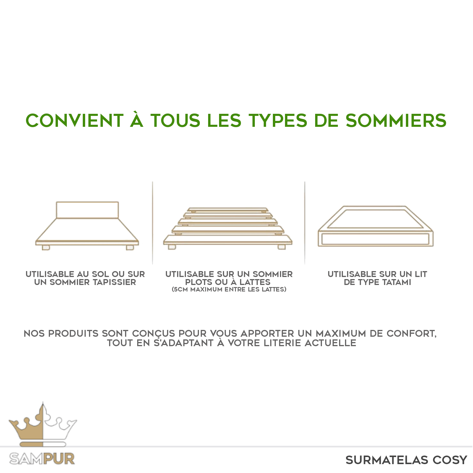 Matelas mémoire de forme, ressorts, surmatelas intégré, 25 cm - Collection Fairmont - Image 8