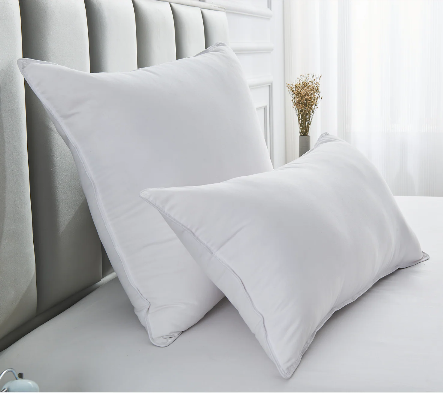 Oreiller moelleux, soutien cervical ergonomique, microfibre respirante - Collection Happy - Image 3