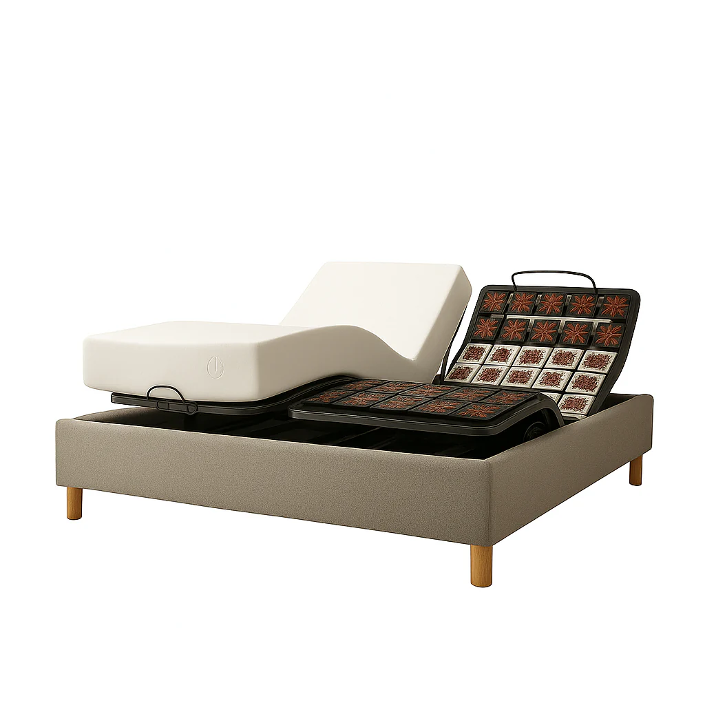 Pack lit électrique orthopédique, bouclette gris, matelas inclus - Collection Technoflex - Image 7