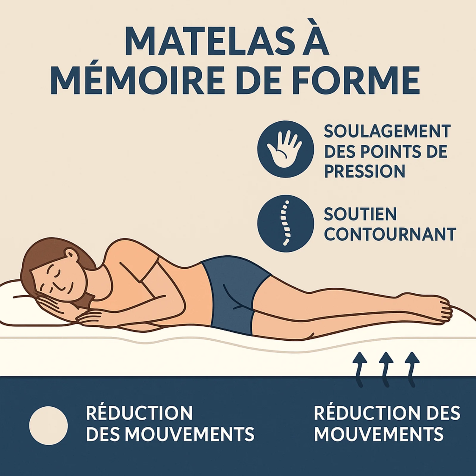 Surmatelas mémoire de forme, 7 zones de confort, gel rafraîchissant – Collection Highland - Image 6