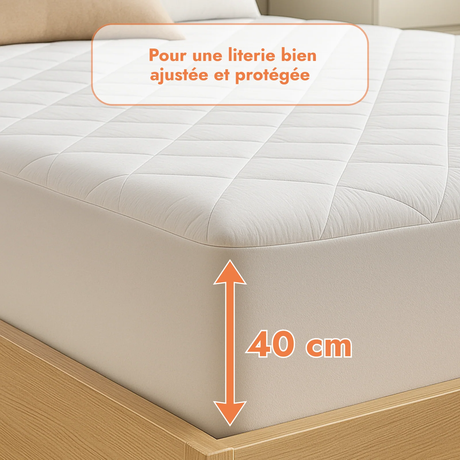 Protège matelas XXL coton, sommeil sain et confortable - Collection XXL - Image 3