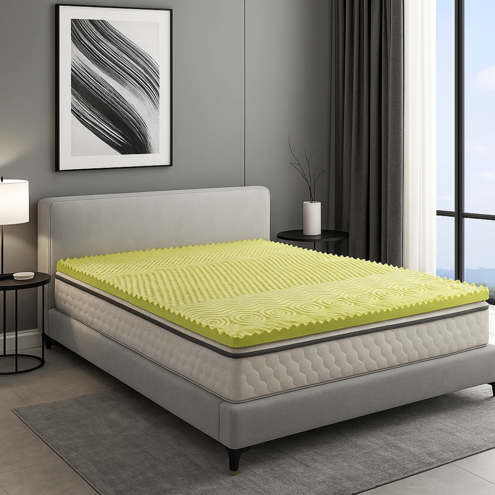 Surmatelas mémoire de forme, confort 7 zones - Collection Natura Bamboo