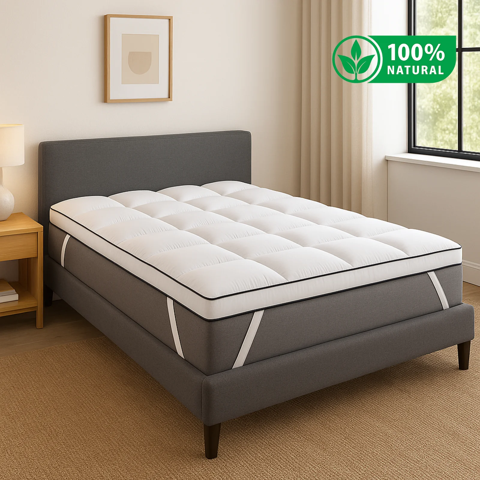 Surmatelas 100% plumes de canard, moelleux et ergonomique - Collection Plumes XXL - Image 7